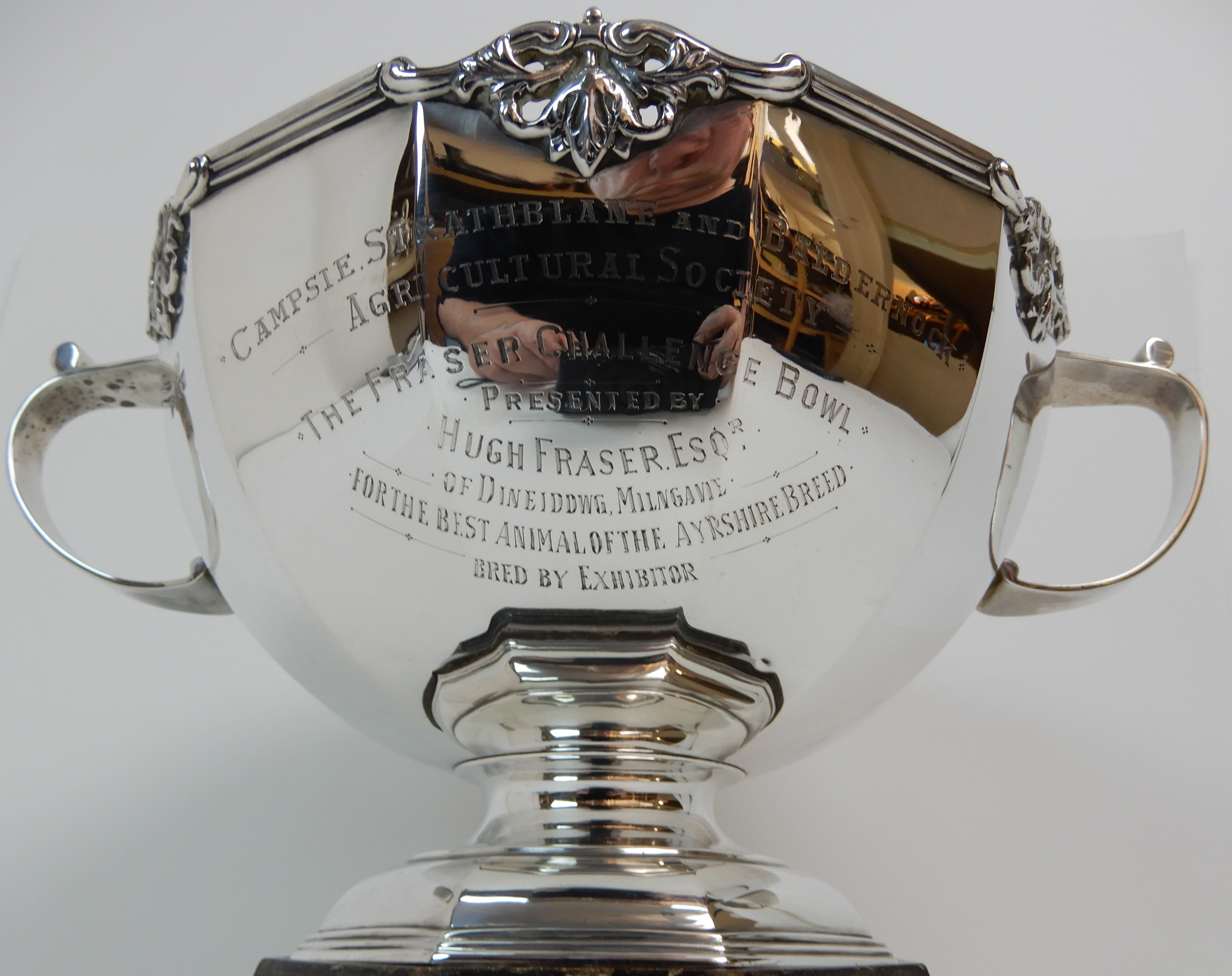 A SILVER TROPHY PUNCH BOWL by Carrington & Company, London 1911, of dodecagon form with six - Image 3 of 15