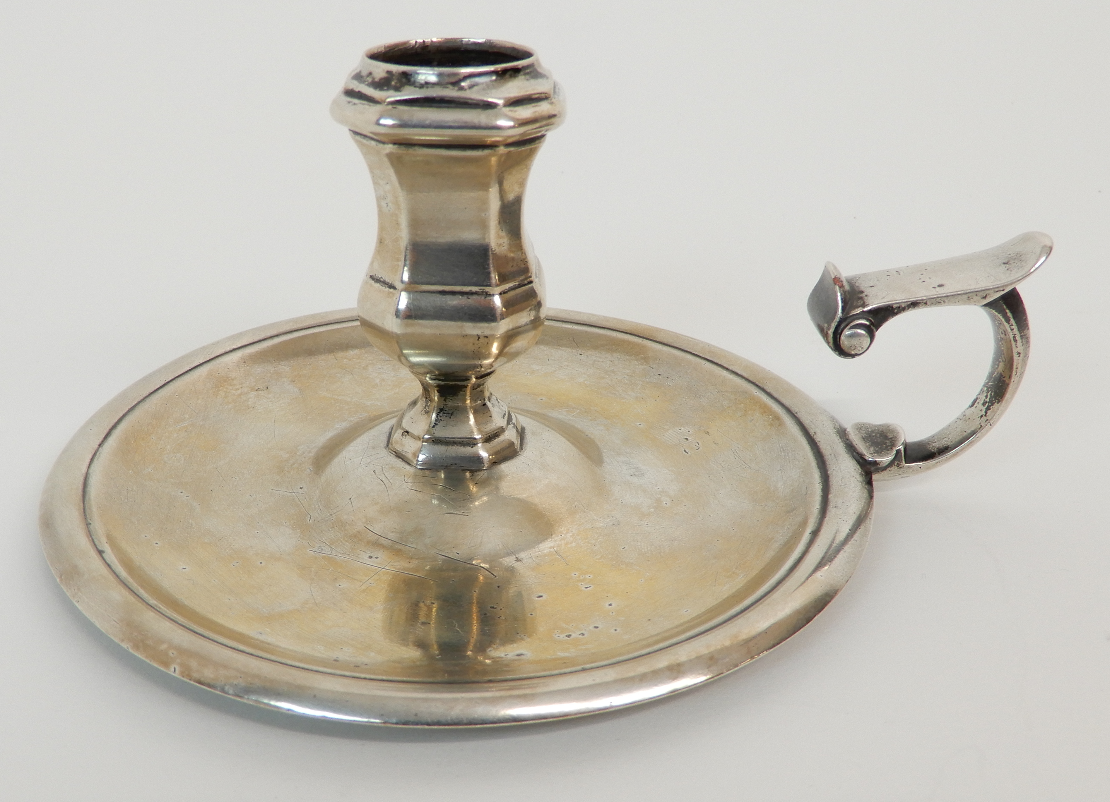 AN 18TH CENTURY SILVER CHAMBERSTICK By William Aytoun, Assay Master Archibald Ure, Edinburgh 1734, - Image 3 of 9