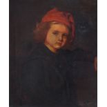 JOHN HANSON WALKER (BRITISH 1844-1933) THE RED CAP Oil on canvas, signed, 61 x 51cm (24 x 20")