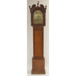 A WILLIAM BLAIKIE, EDINBURGH EARLY 19TH CENTURY OAK LONGCASE CLOCK the brass face with Roman and