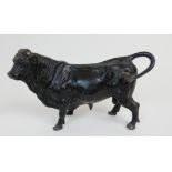 A LATE 19TH / EARLY 20TH CENTURY MODEL OF A BULL possibly French, unsigned, 25.5cm long Condition