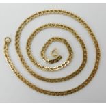 AN 18CT GOLD FANCY CURB CHAIN 50.5cm, weight 25gms Condition Report: Light general wear.