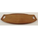 A JENS QUISTGAARD SURFBOARD TEAK TRAY 60cm wide x 30cm deep Condition Report: Available upon