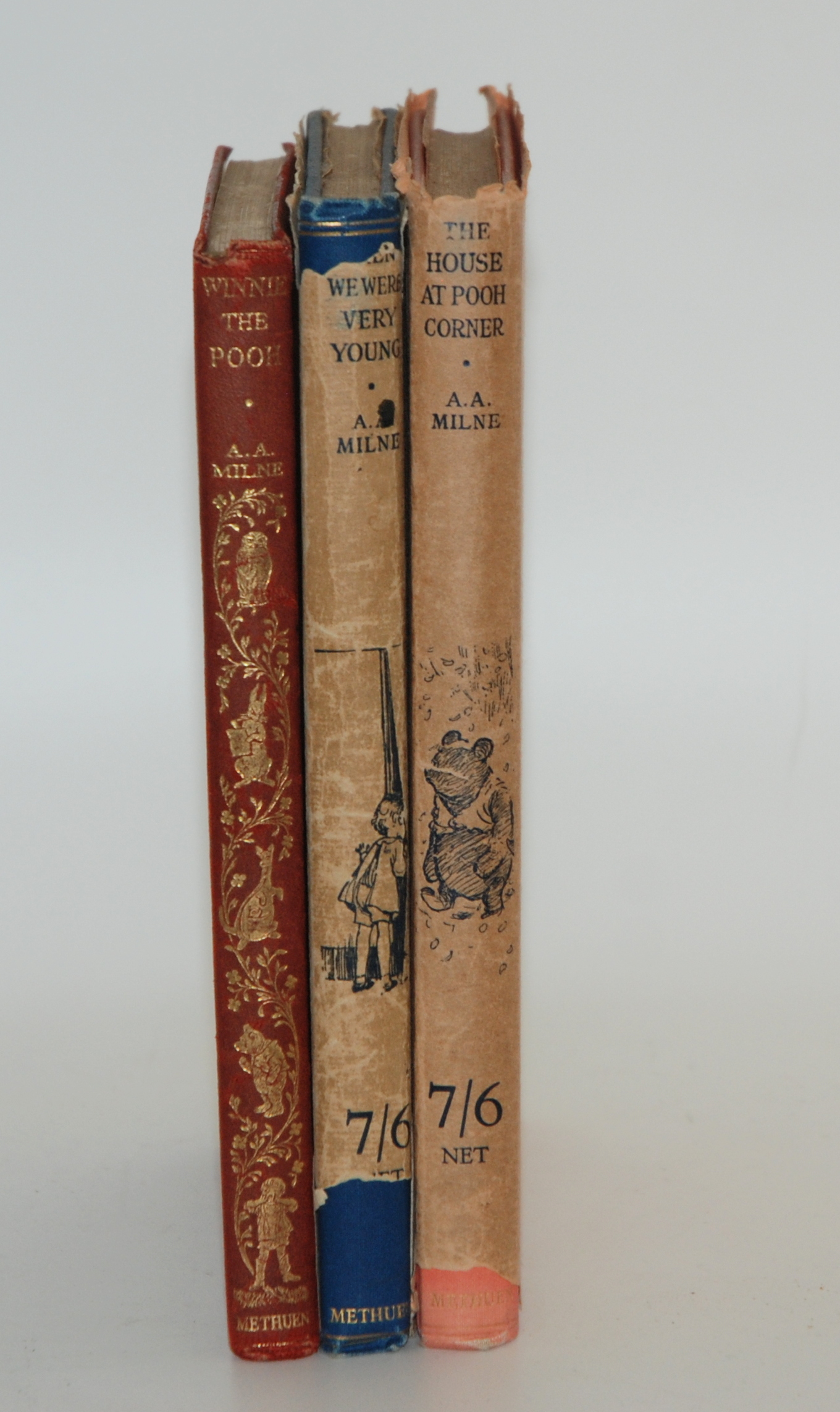 WINNIE THE POOH BY A.A. MILNE WITH DECORATIONS BY ERNEST H. SHEPARD printed by Methuen & Co. Ltd,