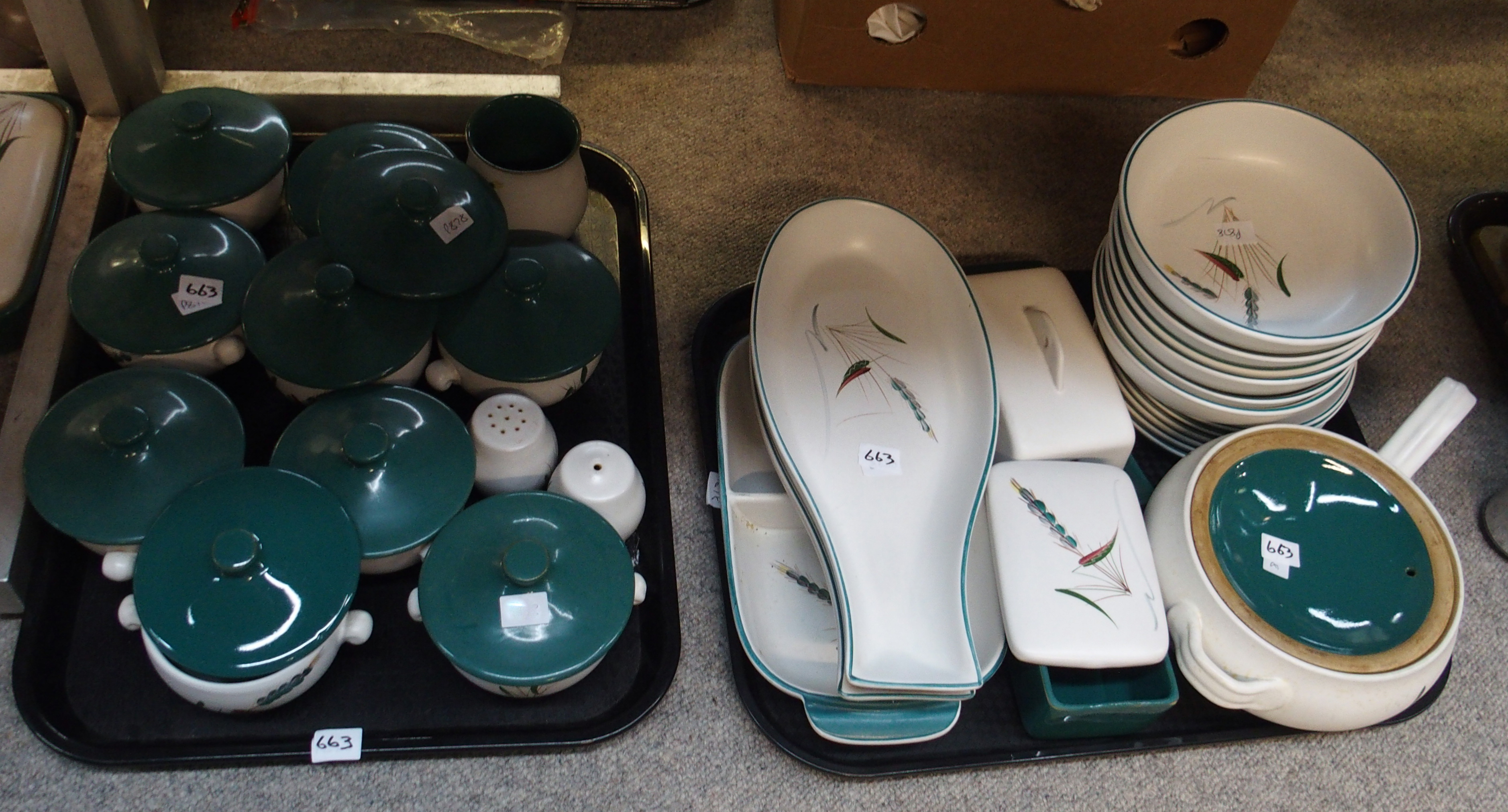 An extensive collection of Denby Greenwheat tablewares including soup coupes, cups, saucers, - Image 3 of 3