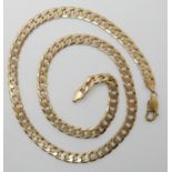 A 9ct gold curb link chain, length 53cm, weight 30.2gms Condition Report: Available upon request