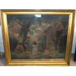 AFTER SIR WILLIAM ORPEN Portrait of a lady, signed, print, 40 x 30cm and AFTER GEORGE MORLAND