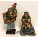 Two Royal Doulton figures Carpet Seller HN1464 and Calumet Condition Report: Both in good condition.