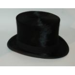 A Woodrow top hat, 20 x 16cm and a yellow-metal top walking cane (2) Condition Report: Available