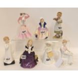 Four Royal Doulton figures including Almost Grown, Affection, Darling and Dinky Do together with