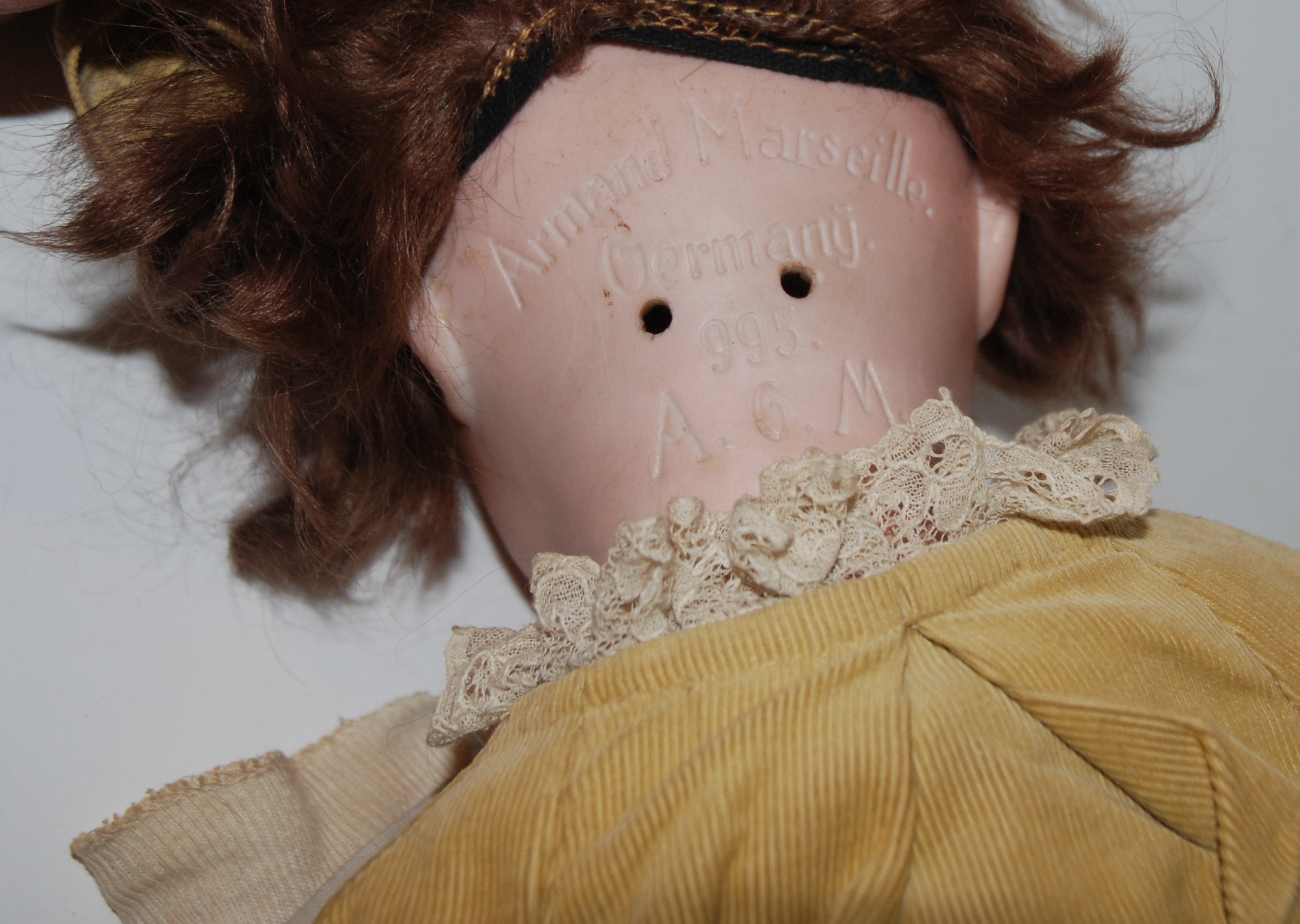 An Armand Marseille 995 bisque-headed doll with open and close brown eyes, open mouth and painted - Image 3 of 4