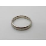 A palladium court wedding band size W1/2, weight 5.6gms Condition Report: Available upon request
