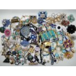 A collection of vintage and modern costume jewellery to include items by Michaela Frey, Monet,