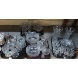 Assorted cut glass and crystal including bowls, glasses, vases, jugs etc Condition Report: Available