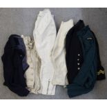Assorted military jackets, jodhpurs, tartan jackets etc Condition Report: Many of the tartan jackets