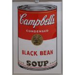 AFTER ANDY WARHOL Campbells Black Bean Soup, poster and three others (4) Condition Report: Available