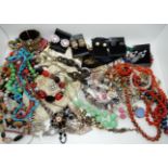 Jasper beads, three evening bags, items by Lola Rose and other items Condition Report: Not available