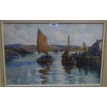 DAVID MARTIN Tarbert, Loch Fyne, signed, watercolour, 31 x 48cm Condition Report: Available upon