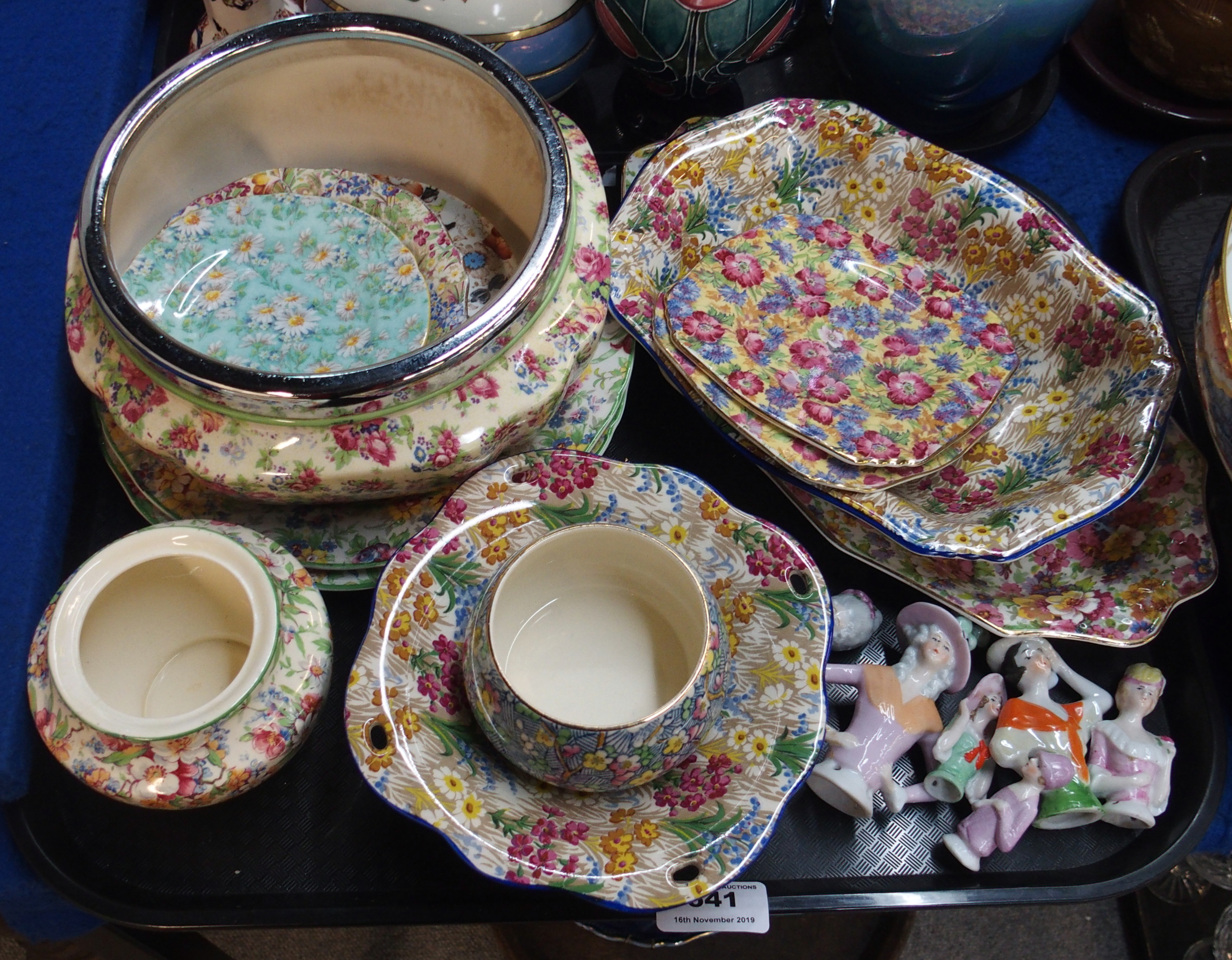 Assorted chintz including Royal Winton, Shelley, Royal Tudor Ware and others including plates,