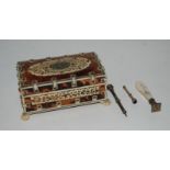 An early tortoiseshell box, seal propelling pencil etc Condition Report: Available upon request