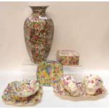 A collection of Chintz items including Royal Winton sweet pea, Old Foley, Royal Stafford etc
