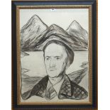 ALEXANDER MOFFAT Portrait of Sorley Maclean, signed, print, 22/45, 75 x 56cm Condition Report: