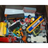A box of various Dinky, Corgi models (def) Condition Report: Available upon request