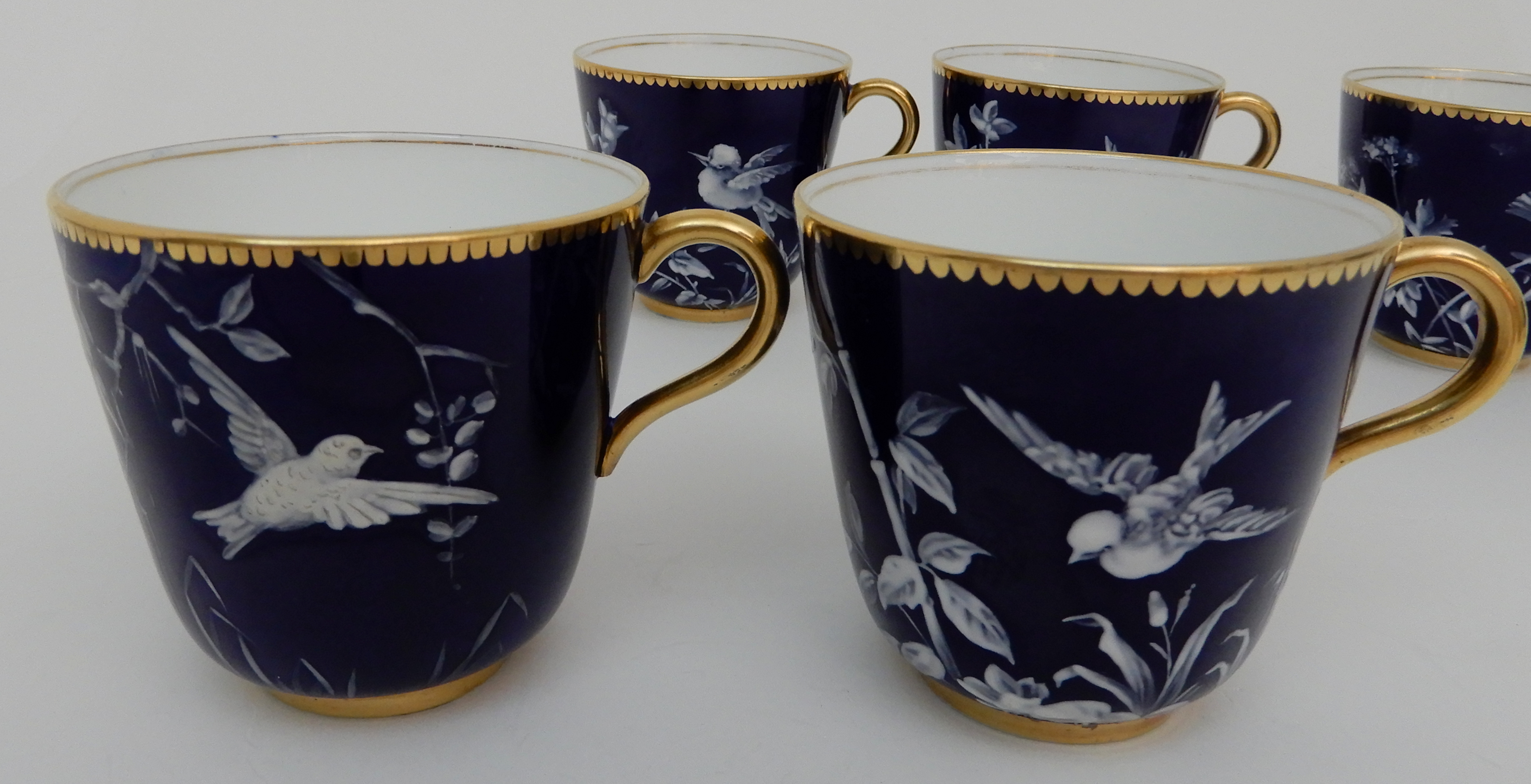 A LATE 19TH CENTURY T.C. BROWN-WESTHEAD MOORE AND CO PATE SUR PATE TEASET comprising eight cups, - Image 6 of 19