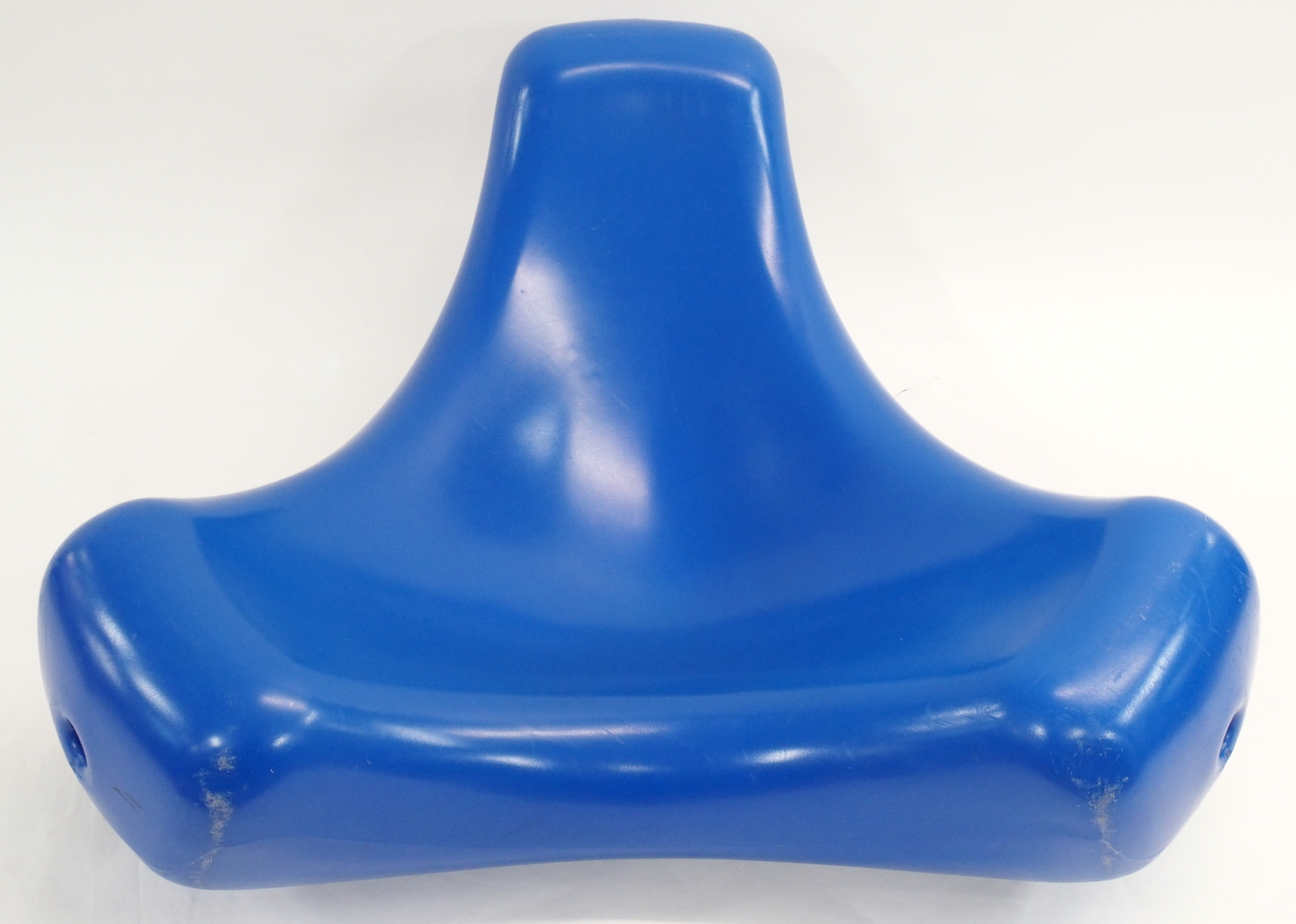 A MARC NESON BLUE "BUCKY" CHAIR II EDITION 97cm wide, the moulded plastic chair was designed for the