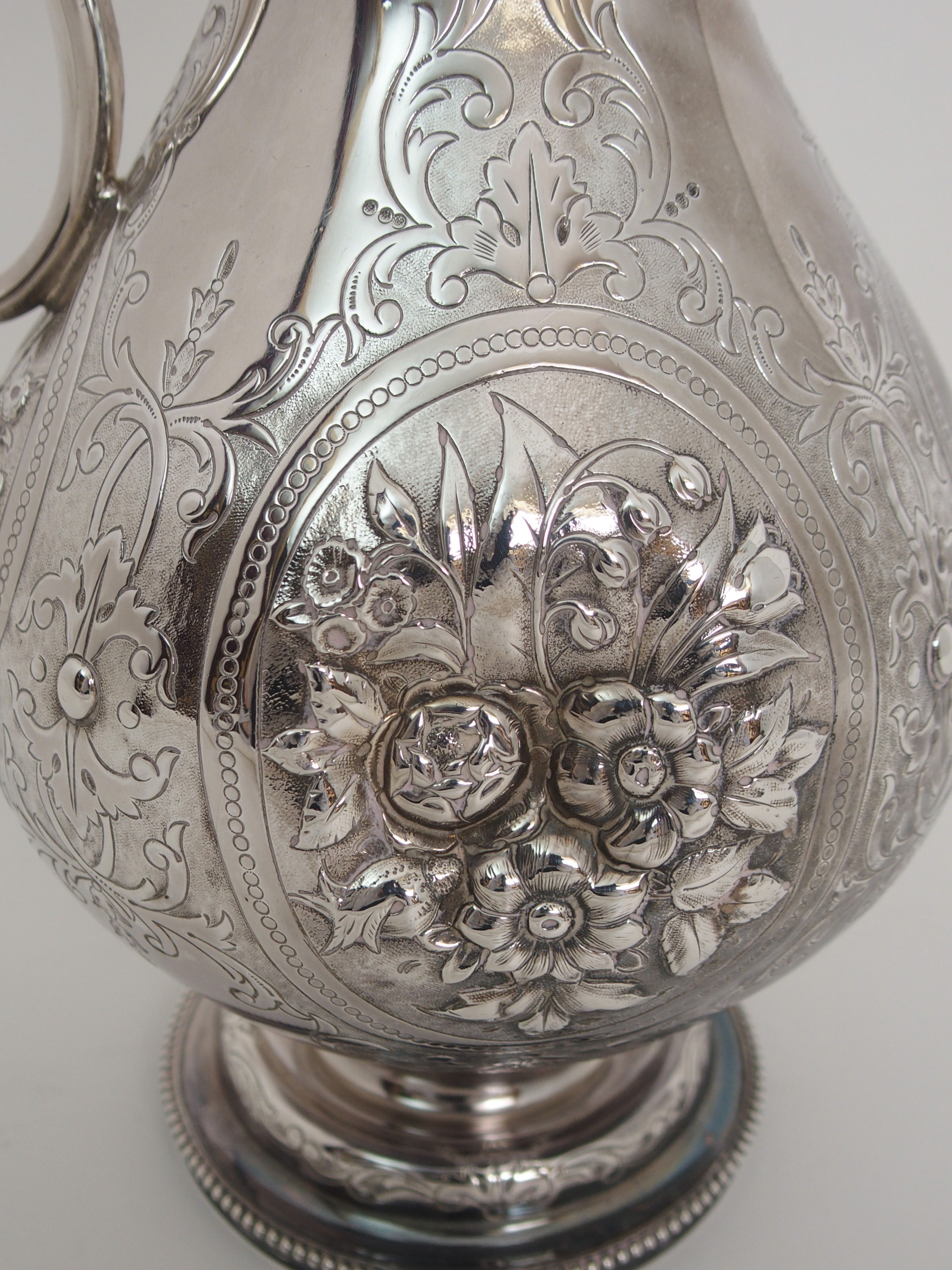 A VICTORIAN SILVER CLARET JUG by Harrison Brothers & Howson, London 1873, of baluster form with - Image 2 of 8