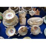 A Royal Albert Valentine pattern part dinner service comprising four dinner, plates four side