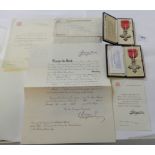 A lot comprising two cased MBE with a quantity of related ephemera Condition Report: Available