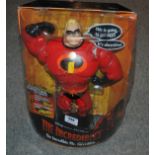 A large collection of WWE wrestling figures, boxed Mr Incredible etc Condition Report: Available