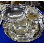 A lot comprising an EP compote, sauceboat, tray etc Condition Report: Available upon request