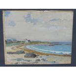 JOHN S TAYLOR Coastal village, signed, oil on board, 38 x 48cm and another (2) Condition Report: