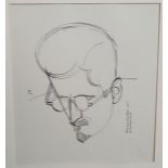 AFTER PERCY W LEWIS Portrait of James Joyce, print, 30 x 26cm Condition Report: Available upon