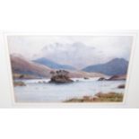 G HELLAWELL Loch Skerron, signed, watercolour, 21 x 34cm and three others (4) Condition Report: