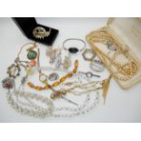 A collection of vintage costume jewellery Condition Report: Not available for this lot