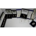 A collection of silver jewellery to include Mackintosh style items Condition Report: Not available
