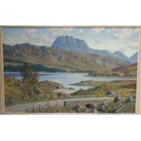 WILLIAM RUSSELL M.A. Slioch Loch Maree, signed, oil on board, 59 x 90cm Condition Report: