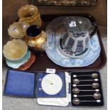 Six sundae dishes, boxed set of coffee bean spoons etc Condition Report: Available upon request