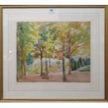 ALEXANDER JAMIESON Wooded landscape, signed, watercolour, 36 x 43cm Condition Report: Available upon