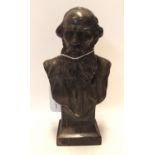 A Russian spelter bust of Tolstoi, 15cm high Condition Report: Available upon request