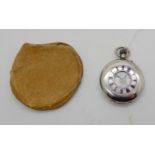 A silver cased half hunter pocket watch (glass broken) Condition Report: Available upon request