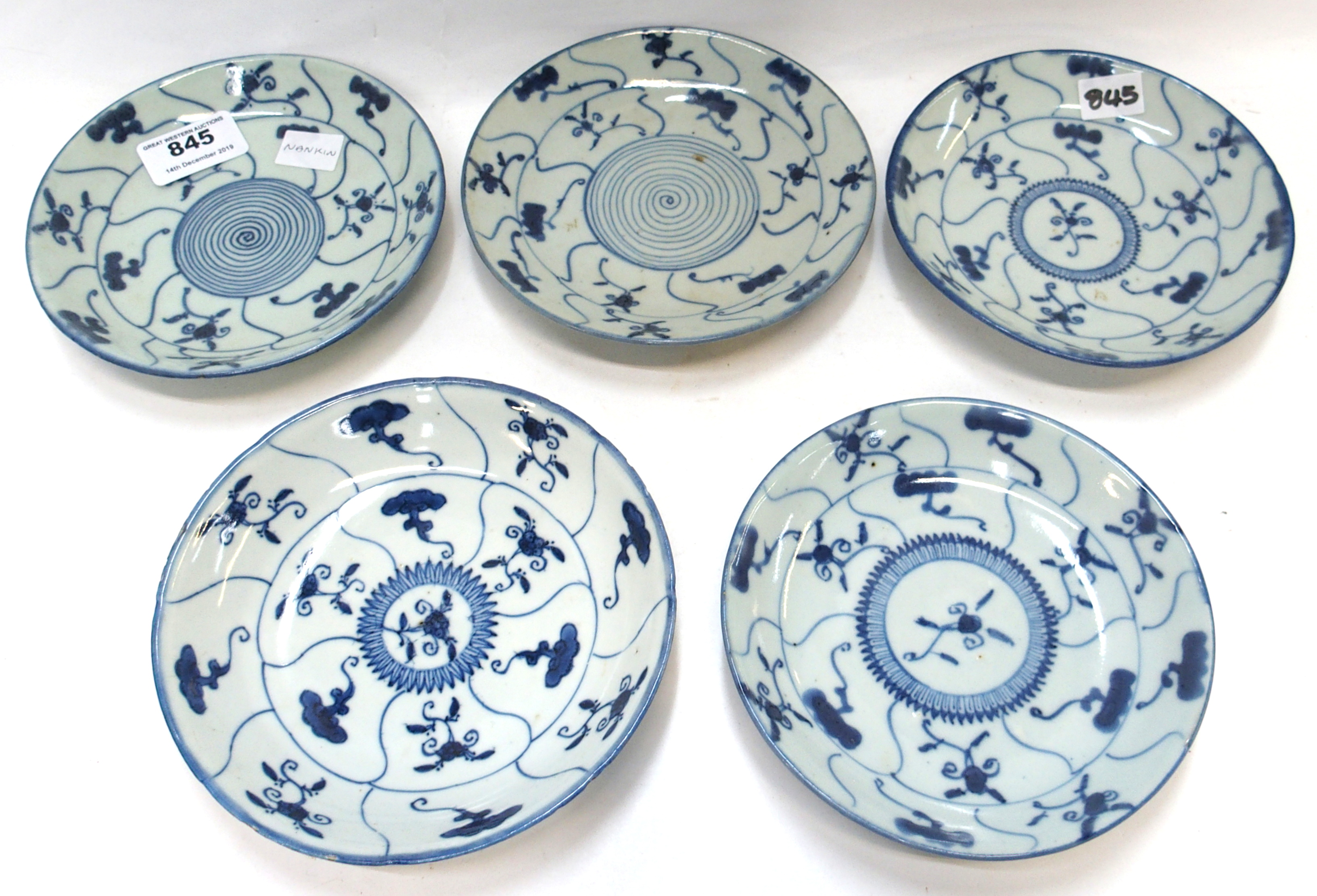 Five Nankin dishes Condition Report: Available upon request