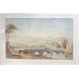 RICHARD CHANCELLOR Continental city, signed, watercolour, 30 x 49cm and another (2) Condition