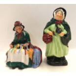 Two Royal Doulton figures including Silks and Ribbons and Sairey Gamp Condition Report: Both in good