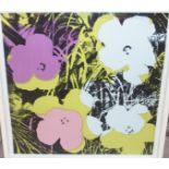 AFTER ANDY WARHOL Flowers, five prints, 92 x 92cm (5) Condition Report: Available upon request