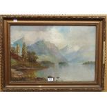 F E JAMIESON Mountainous loch scene, signed, oil on canvas, 39 x 60cm Condition Report: Available