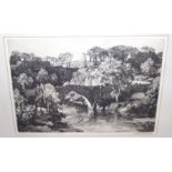 LEONARD SQUIRRELL Calton Hill, bridge and castle, signed, etching (3) Condition Report: Available
